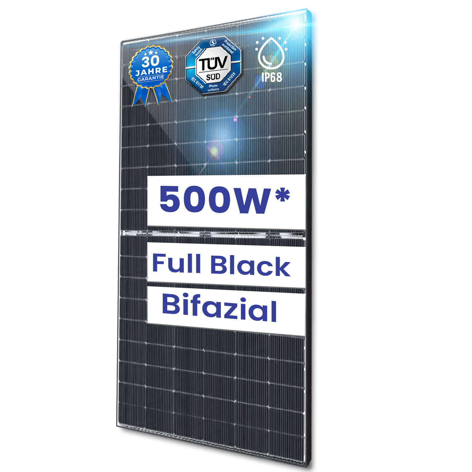 4x 500W Bifazial Glas-Glas Full Black PV Modul 4x 500W Bifazial Glas-Glas Full Black PV Modul von Terralumen GmbH