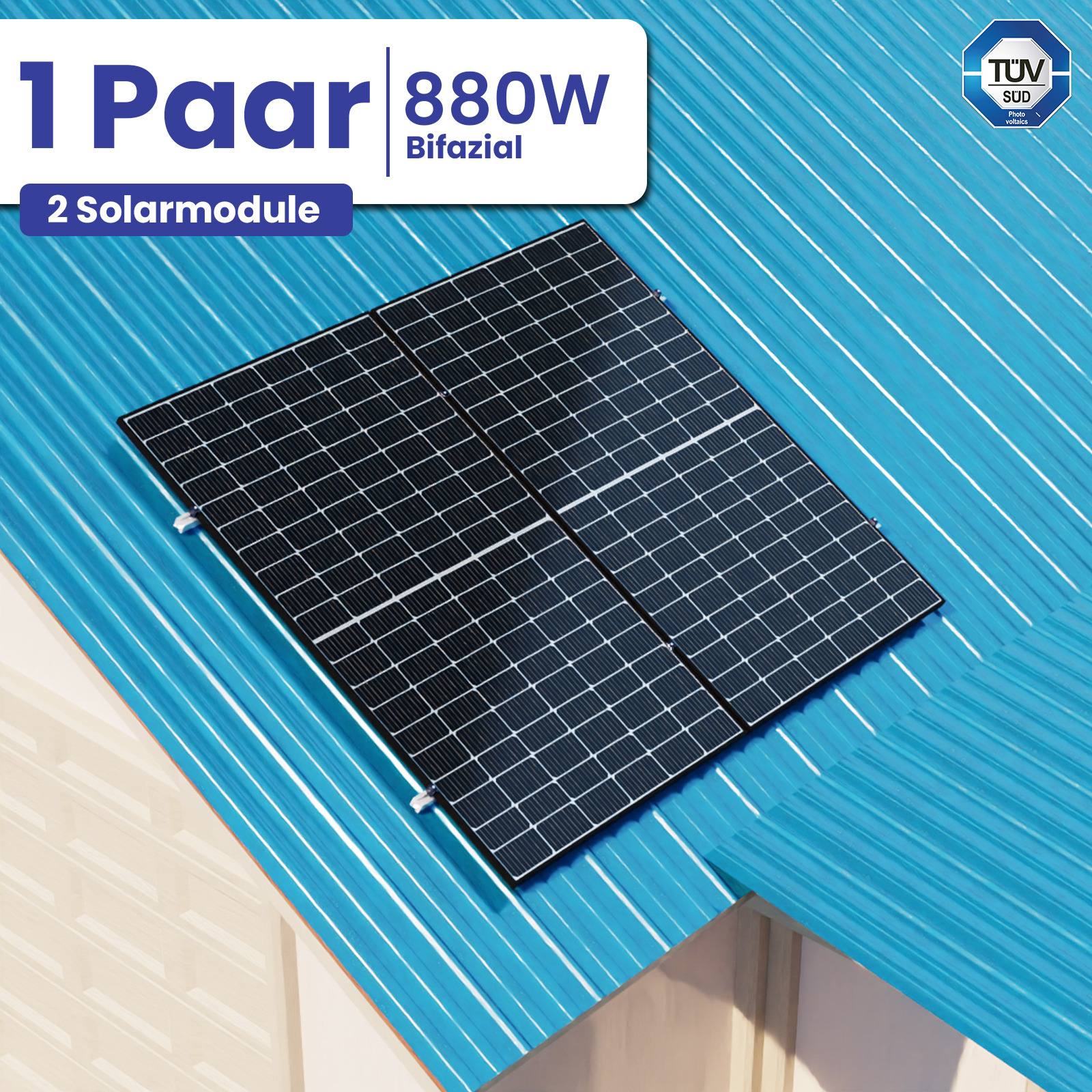 880W/800W Bifazial Balkonkraftwerk Photovoltaik Komplettanlage Hoymiles HMS-800W-2T WIFI Wechselrichter 800W Stockshrauben PV Montage 880W/800W Bifazial Balkonkraftwerk Photovoltaik Komplettanlage Hoymiles HMS-800W-2T WIFI Wechselrichter 800W Stockshrauben PV Montage von Terralumen GmbH