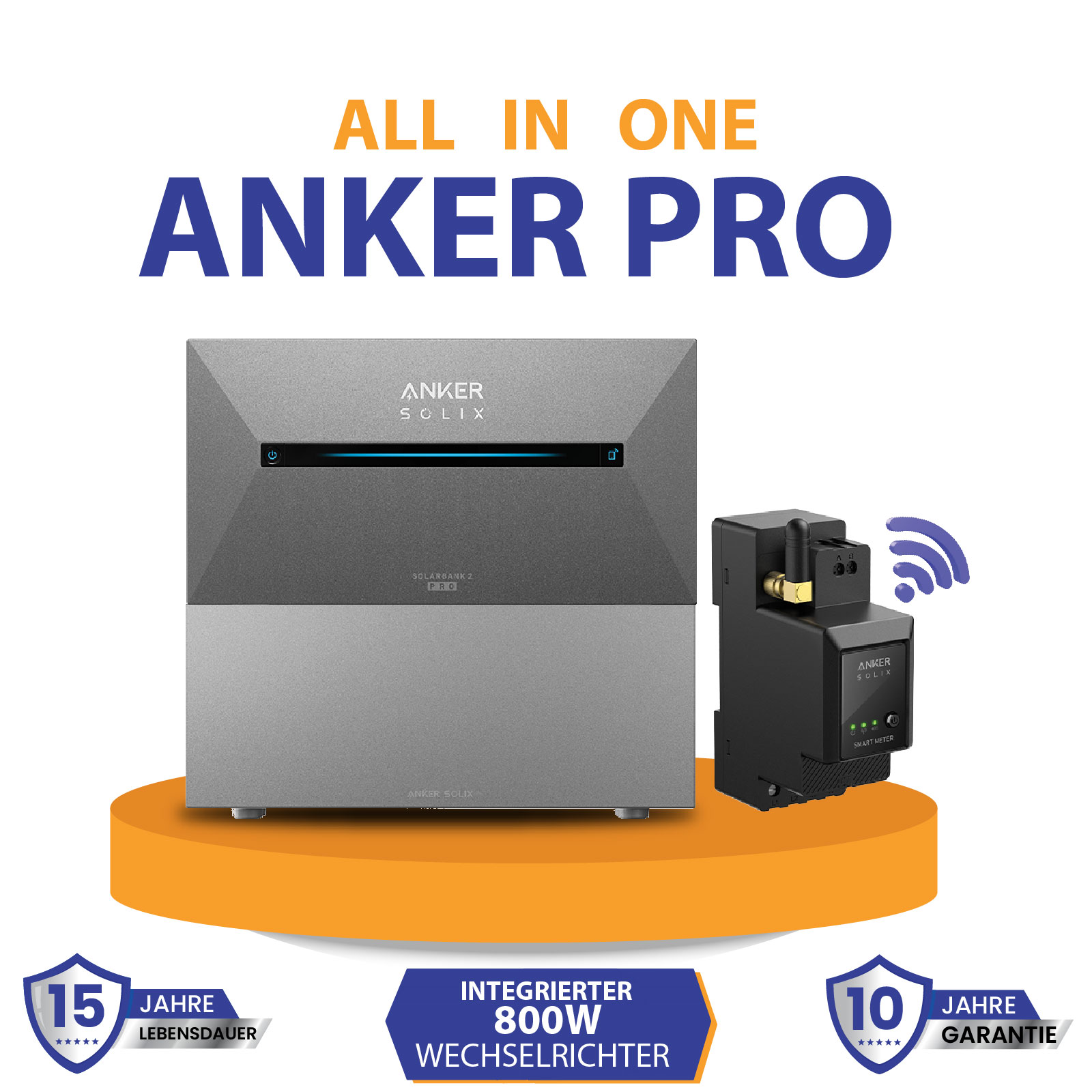 Anker SOLIX Solarbank 2 E1600 PRO 1,6 kWh PV Solarspeicher für Balkonkraftwerk inkl. Smart Meter - 5x Anker SOLIX Solarbank Erweiterungsbatterie BP160 Anker SOLIX Solarbank 2 E1600 PRO 1,6 kWh PV Solarspeicher für Balkonkraftwerk inkl. Smart Meter - 5x Anker SOLIX Solarbank Erweiterungsbatterie BP160 von Terralumen GmbH