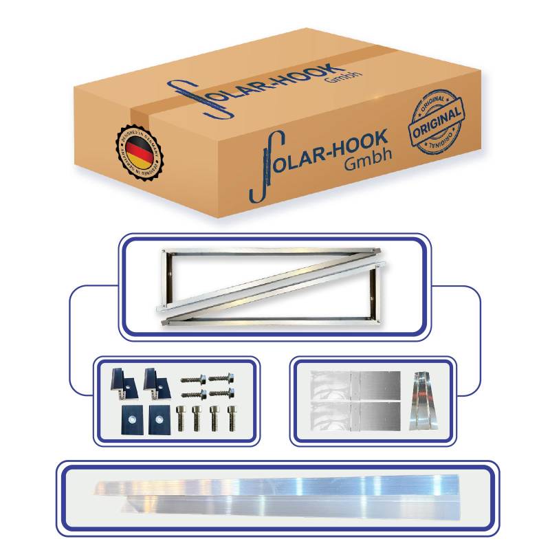 Aufständerung SÜD Premium (nebeneinander) für Flachdach von Terralumen GmbH