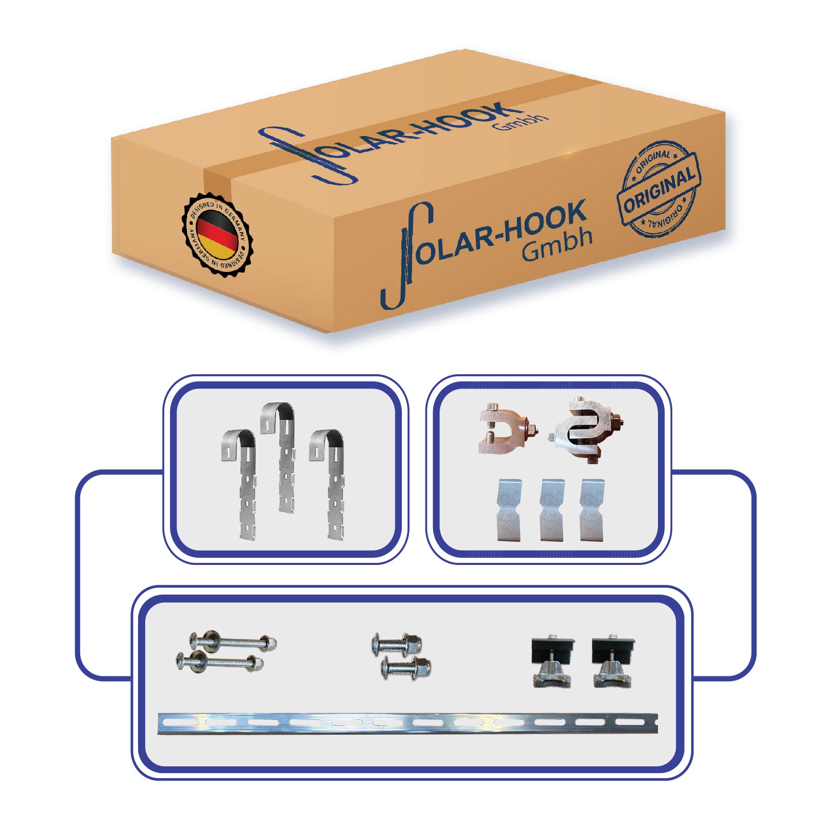 SOLAR-HOOK für 'runde' senkrechte Geländerstäbe / Sprossen für 1 Modul SOLAR-HOOK für 'runde' senkrechte Geländerstäbe / Sprossen für 1 Modul von Terralumen GmbH