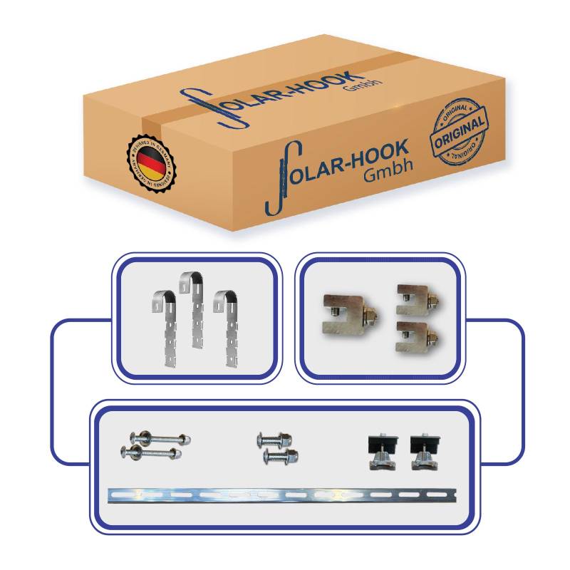 Solar Hook Balkongeländer Eckig (380/390/400/410W) für 1 Modul von Terralumen GmbH