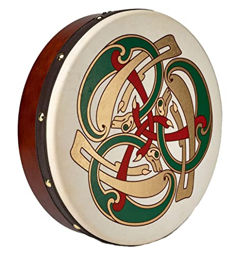 Traditioneller irischer keltischer Bodhran mit Schlägel und DVD, 30,5 cm, Fair Trade, handgefertigt in Irland Traditioneller irischer keltischer Bodhran mit Schlägel und DVD, 30,5 cm, Fair Trade, handgefertigt in Irland von Terrapin Trading