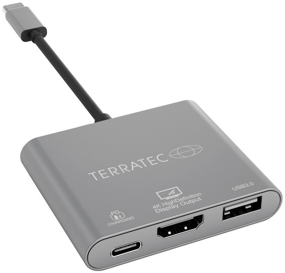 Connect C3 USB Type-C Adapter mit USB-C PD, HDMI, USB 3.0 Connect C3 USB Type-C Adapter mit USB-C PD, HDMI, USB 3.0 von Terratec
