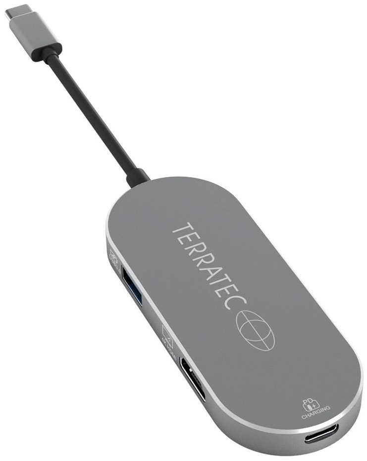 Connect C5 USB Type-C Adapter mit HDMI, 2x USB 3.0, Card Reader aluminium Connect C5 USB Type-C Adapter mit HDMI, 2x USB 3.0, Card Reader aluminium von Terratec