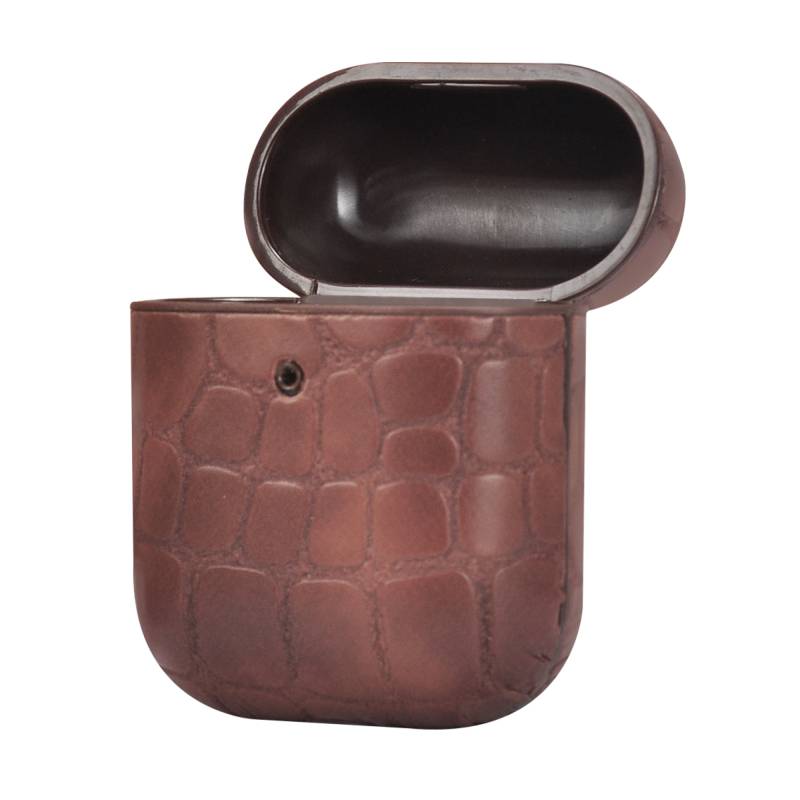 TERRATEC AirPods Case AirBox Stone Pattern Dark Brown von Terratec