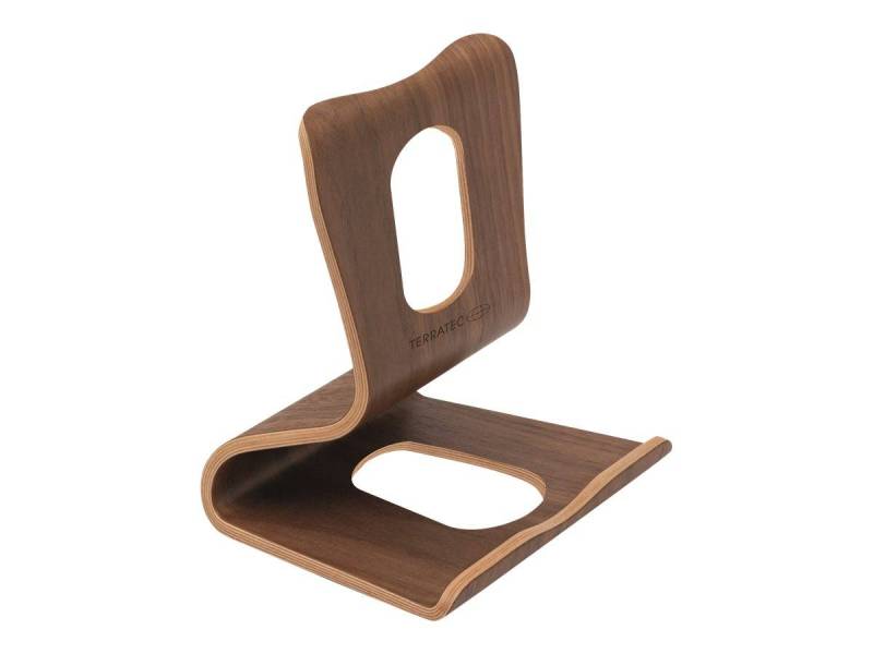 TERRATEC Tabletständer Holzeins braun    Echtholz von Terratec