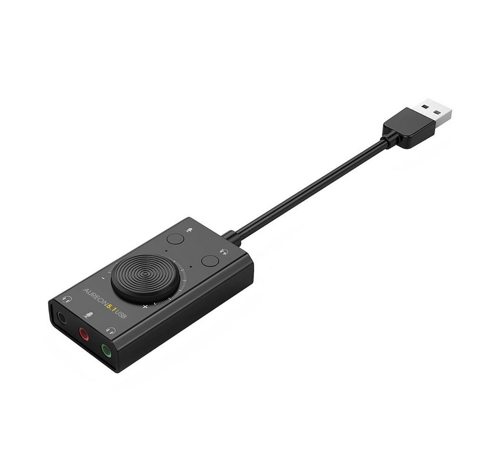 Terratec AUREON 5.1 USB USB-Soundkarte, Externe Soundkarte, Ersatzsoundkarte, Lautstärkeregler, Plug & Play von Terratec