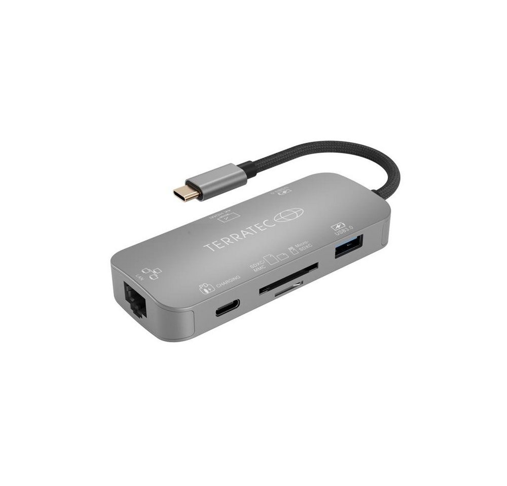 Terratec CONNECT C8 Dockingstation (Adapter mit USB-C PD, HDMI, 2x USB 3.0, Card Reader und RJ45) von Terratec