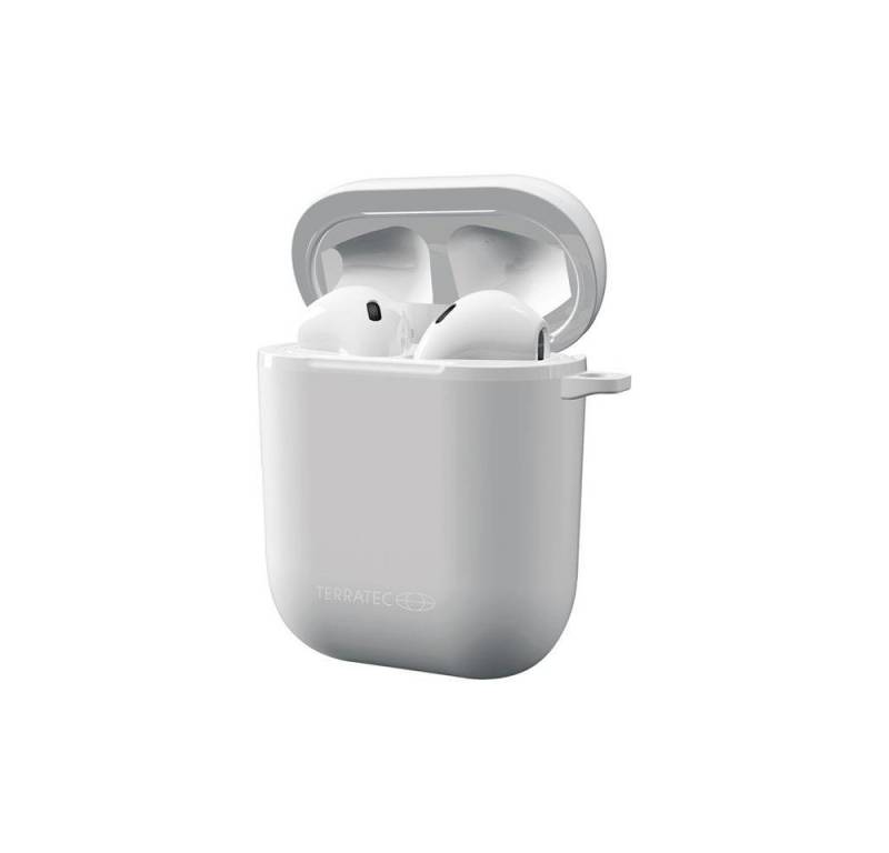 Terratec Kopfhörer-Schutzhülle ADD Case, Apple AirPods (1. Generation) Schutzhülle mit wireless charging Ladefunktion, Nachrüstkit für kabelloses laden, Hülle, Kopfhörerhülle, Ladehülle, weiß von Terratec