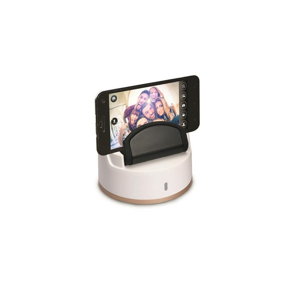 Terratec Roobinho Selfiestick (Selfie - Helfer", Roboter Standfuß / Halterung für Smartphone, Gesichtserkennung, automatische Ausrichtung, dreht automatisch, Smartphone Kamera Auslöser, Bluetooth Fernbedienung, Zoomen, Drehen, Chaten, Videokonferenz, 183005)" von Terratec