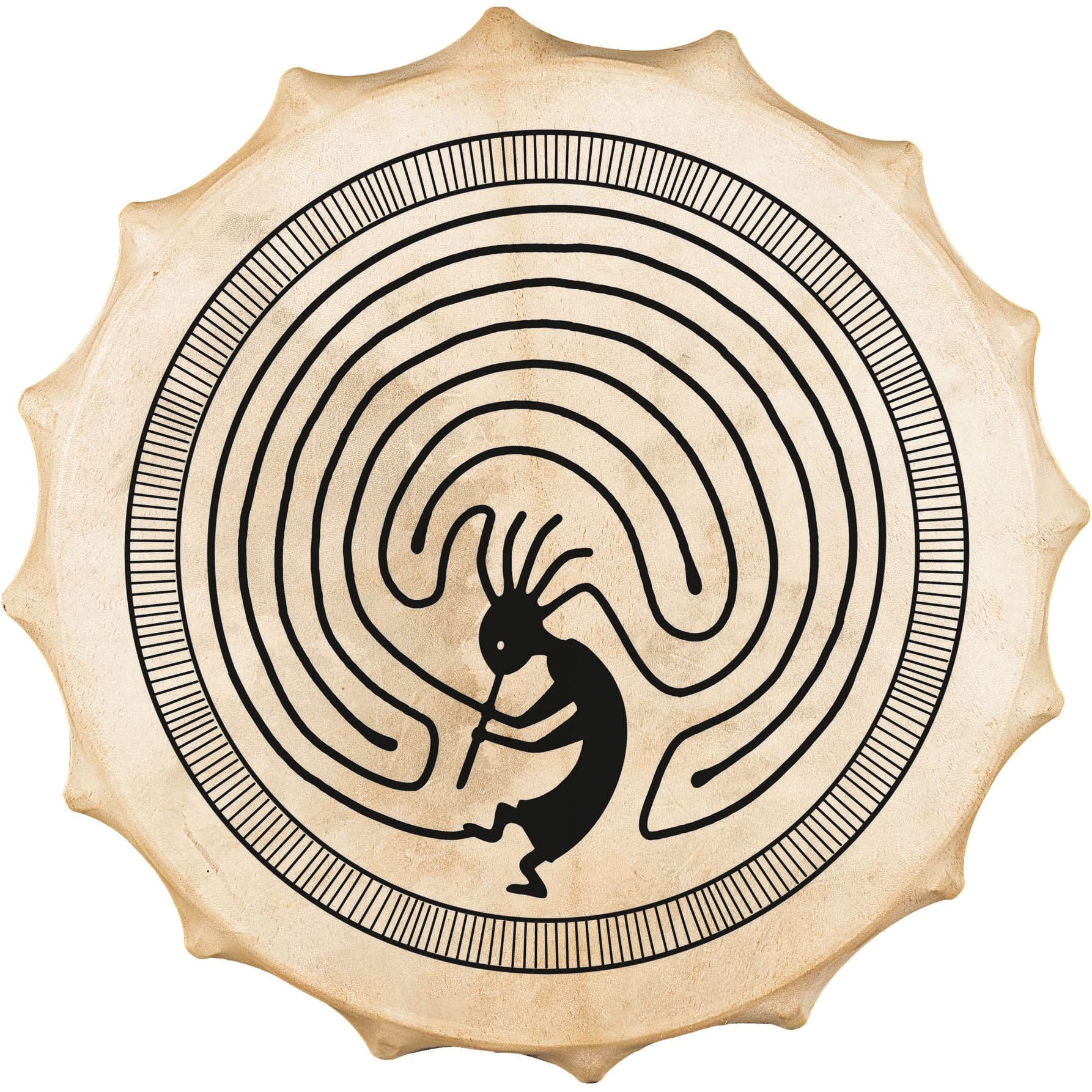 Terré percussion Shaman Drum Siberian Kokopelli - Goat 58cm Frame Drum with Gig Bag Terré percussion Shaman Drum Siberian Kokopelli - Goat 58cm Frame Drum with Gig Bag von Terré percussion