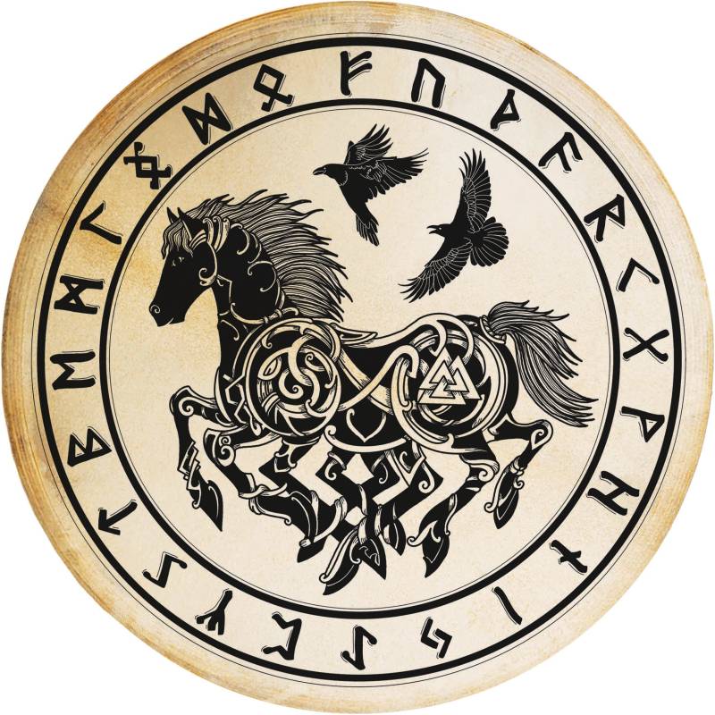 Terré percussion Shaman Drum Sleipnir Rune - Goat 50cm Frame Drum von Terré percussion