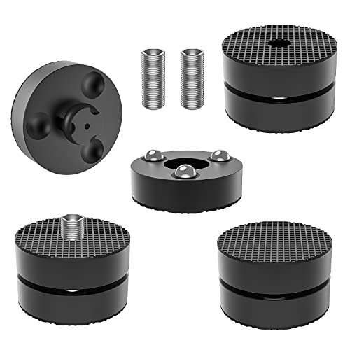 Tertullus 4 Stück Lautsprecher Füße Aluminium Füße Shock Absorber Schwingungsdämpfer für Lautsprecher, Subwoofer HiFi Geräte (IF4023B-Schwarz) von Tertullus
