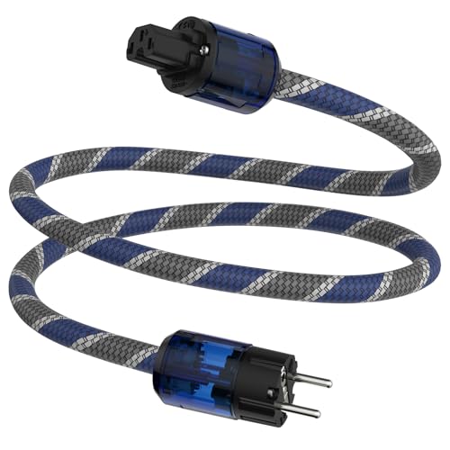 Tertullus HiFi High End Netzkabel C15 Stromkabel HiFi Audio kaltgerätekabel Mit Schukostecker & Kaltgerätestecker (P037 Blaugraues Netz, 2m) Tertullus HiFi High End Netzkabel C15 Stromkabel HiFi Audio kaltgerätekabel Mit Schukostecker & Kaltgerätestecker (P037 Blaugraues Netz, 2m) von Tertullus