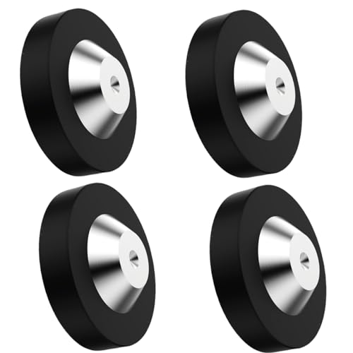 Tertullus Lautsprecher-Spike-Pads, Spike-Bodenschoner, Pom-Edelstahl, mit HiFi-Spikes, Absorber, Schutzscheiben für Spikes (39 x 13 mm, Unterlegscheibe), 4 Stück von Tertullus