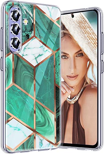 Galaxy A54 5G Silikon Handyhülle für Samsung Galaxy A54 5G Hülle Dünn Original Marmor Motiv Slim Transparent Glitzer Tasche Case Soft TPU Bumper Stoßfest Schutzhülle für Samsung A54 5G Handy von Teryei