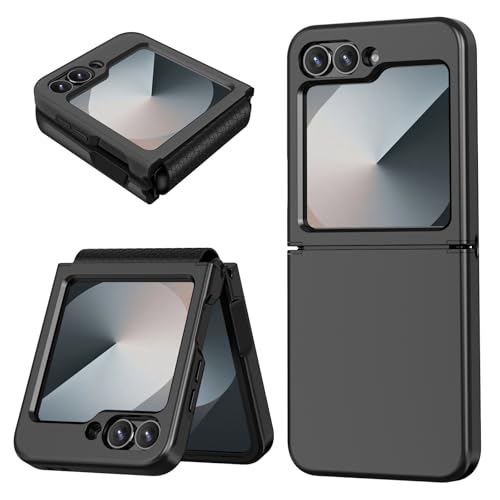 Handyhülle für Samsung Galaxy Z Flip 6 Hülle mit Scharnierschutzmit, Schutzhülle Z Flip 6 5G Silikon PC Case Stark Militär Fallschutz Stoßfest Anti-Scratch für Samsung Z Flip 6 Klapphülle (Schwarz) Handyhülle für Samsung Galaxy Z Flip 6 Hülle mit Scharnierschutzmit, Schutzhülle Z Flip 6 5G Silikon PC Case Stark Militär Fallschutz Stoßfest Anti-Scratch für Samsung Z Flip 6 Klapphülle (Schwarz) von Teryei