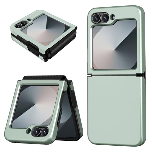 Handyhülle für Samsung Galaxy Z Flip 6 Hülle mit Scharnierschutzmit, Schutzhülle Z Flip 6 5G Silikon PC Case Stark Militär Fallschutz Stoßfest Anti-Scratch für Samsung Z Flip 6 Klapphülle (Minzgrün) Handyhülle für Samsung Galaxy Z Flip 6 Hülle mit Scharnierschutzmit, Schutzhülle Z Flip 6 5G Silikon PC Case Stark Militär Fallschutz Stoßfest Anti-Scratch für Samsung Z Flip 6 Klapphülle (Minzgrün) von Teryei
