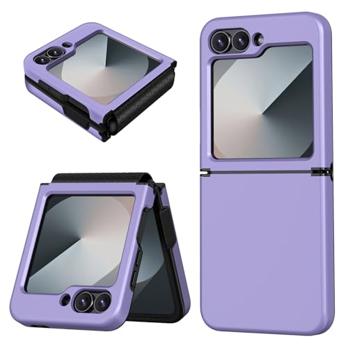 Handyhülle für Samsung Galaxy Z Flip 6 Hülle mit Scharnierschutzmit, Schutzhülle Z Flip 6 5G Silikon PC Case Stark Militär Fallschutz Stoßfest Anti-Scratch für Samsung Z Flip 6 Klapphülle (Lila) Handyhülle für Samsung Galaxy Z Flip 6 Hülle mit Scharnierschutzmit, Schutzhülle Z Flip 6 5G Silikon PC Case Stark Militär Fallschutz Stoßfest Anti-Scratch für Samsung Z Flip 6 Klapphülle (Lila) von Teryei