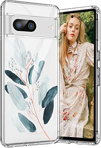 Teryei Blumen Handyhülle für Google Pixel 8 Hülle Ultra Dünn Silikon Transparent Original Blumen Muster Motiv Tasche Case, Slim Soft TPU Bumper Stoßfest Schutzhülle für Google Pixel 8 Handy von Teryei