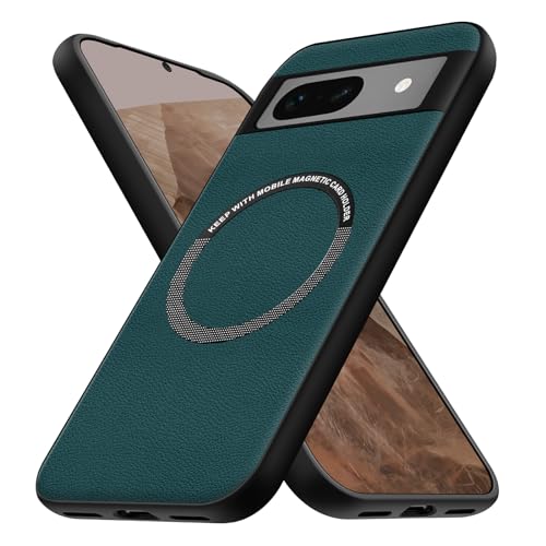 Teryei Handyhülle für Google Pixel 8A 5G Hülle, [Anti-Fingerabdruck] Magnetisch Google Pixel 8A Handyhülle für MagSafe, Dünn Militärschutz Schutzhülle Case für Google Pixel 8A (Grün) von Teryei