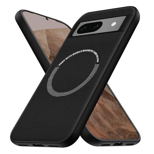 Teryei Militärschutz Schutzhülle Case für Google Pixel 8A, Anti-Fingerabdruck, Magnetisch, Dünn, Schwarz von Teryei