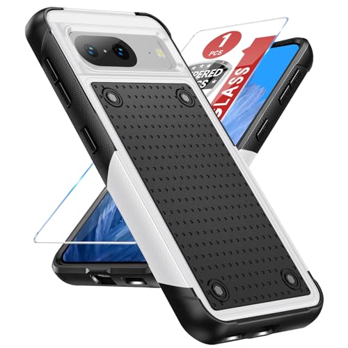 Teryei Handyhülle für Google Pixel 8a Hülle mit Schutzfolie, Silikon PC Dual Layer Google Pixel 8a Hülle Case, Stoßfest 360 Grad Outdoor Hüllen Schutzhülle für Pixel 8a Handy 6,1 Zoll (Schwarz+Weiß) Teryei Handyhülle für Google Pixel 8a Hülle mit Schutzfolie, Silikon PC Dual Layer Google Pixel 8a Hülle Case, Stoßfest 360 Grad Outdoor Hüllen Schutzhülle für Pixel 8a Handy 6,1 Zoll (Schwarz+Weiß) von Teryei