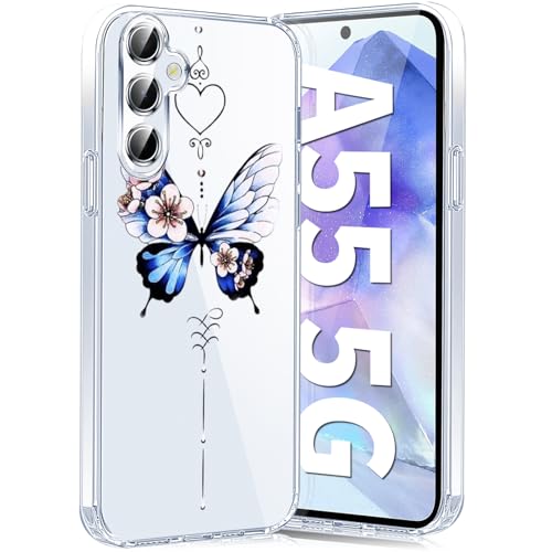 Teryei Handyhülle für Samsung Galaxy A55 5G Hülle Soft Silikon TPU Blumen Galaxy A55 5G Hülle Schutzhülle Dünne Weiche Schmetterlings Muster Transparent Clear Handyhülle für Samsung A55 5G Case (c) Teryei Handyhülle für Samsung Galaxy A55 5G Hülle Soft Silikon TPU Blumen Galaxy A55 5G Hülle Schutzhülle Dünne Weiche Schmetterlings Muster Transparent Clear Handyhülle für Samsung A55 5G Case (c) von Teryei