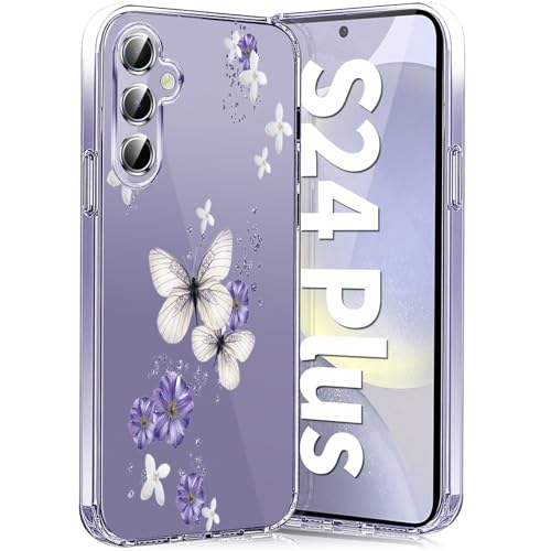 Teryei Hülle für Samsung Galaxy S24 Plus, Schutzhülle Dünne Weiche Silikon TPU Blumen Schmetterlings Muster Transparent Clear Case für Samsung S24+ 5G Teryei Hülle für Samsung Galaxy S24 Plus, Schutzhülle Dünne Weiche Silikon TPU Blumen Schmetterlings Muster Transparent Clear Case für Samsung S24+ 5G von Teryei