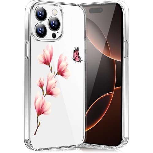Teryei Hülle für iPhone 16 Pro Max HandyHülle Soft Silikon TPU Blumen für iPhone 16 Pro Max Hülle Dünn Schutzhülle Weiche Schmetterlings Muster Transparent Clear Case für iPhone 16 Pro Max Case (B) Teryei Hülle für iPhone 16 Pro Max HandyHülle Soft Silikon TPU Blumen für iPhone 16 Pro Max Hülle Dünn Schutzhülle Weiche Schmetterlings Muster Transparent Clear Case für iPhone 16 Pro Max Case (B) von Teryei