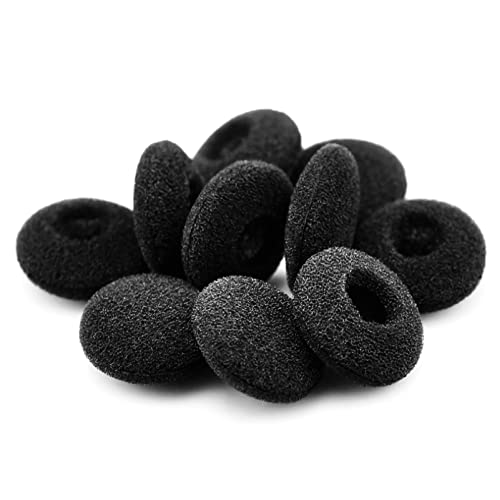 TesRank Kopfhörerpolster Ohrpolster Schaumstoff, Ersatz Kopfhörer Ohrkissen Ohrhörer Pad Kopfhörer-Abdeckung mit Weiche Qualität für in-Ear Kopfhörer 13-18 mm /0.5"-0.7" - Schwarz,40 Stück von TesRank