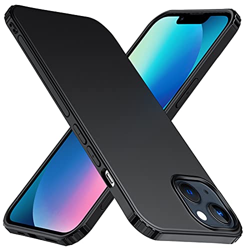 TesRank Handyhülle iPhone 13 6,1 Zoll Hülle, Soft Stoßfeste Schutzhülle [Ultra Dünn] [Kratzfest] TPU Case Weich Hüllen für iPhone 13 6,1 Zoll - Schwarz von TesRank