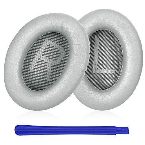 TesRank Ohrpolster für Bose QuietComfort 35 ii & QuietComfort 35 Ersatz, Professionelle Earpads für Bose QC35 ii QC35 QC25 QC15 QC2 AE2 AE2i AE2w SoundTrue & SoundLink Kopfhörer - Silber von TesRank