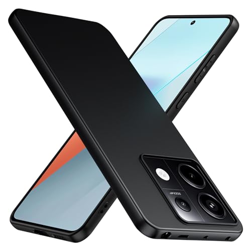 TesRank Xiaomi Redmi Note 13 Pro 5G (Nicht für 4G) / Poco X6 5G Hülle, Matte Soft Hüllen [Ultra Dünn] [Kratzfest] TPU Schutzhülle Case Weiche Handyhülle für Redmi Note 13 Pro 5G-Schwarz von TesRank
