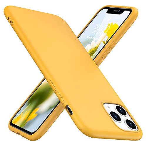 TesRank iPhone 11 Pro Max Hülle, Matte Oberfläche Soft Hüllen [Ultra Dünn] [Kratzfest] TPU Schutzhülle Case Weiche Handyhülle für iPhone 11 Pro Max-Gelb von TesRank