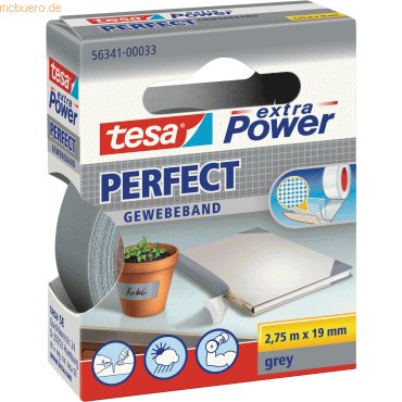 10 x Tesa Gewebeband extra power 2.75mx19mm grau 10 x Tesa Gewebeband extra power 2.75mx19mm grau von Tesa