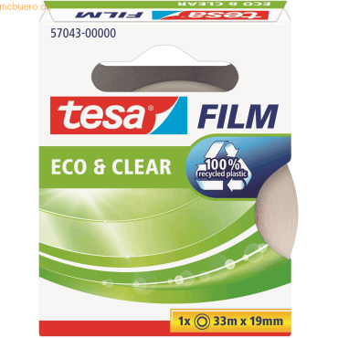 10 x Tesa Klebefilm Eco & Clear 19mmx33m transparent 10 x Tesa Klebefilm Eco & Clear 19mmx33m transparent von Tesa