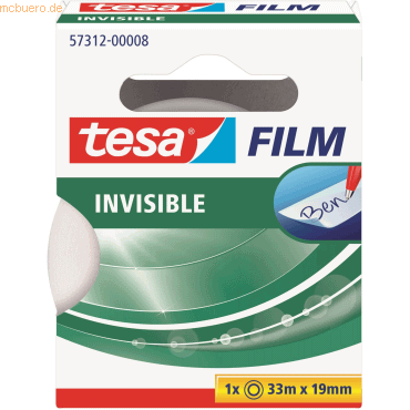 10 x Tesa Klebefilm matt unsichtbar 33mx19mm von Tesa