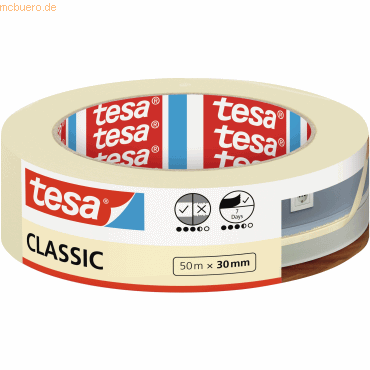 10 x Tesa Kreppband Classic 52805-00000 30mmx50m beige 10 x Tesa Kreppband Classic 52805-00000 30mmx50m beige von Tesa