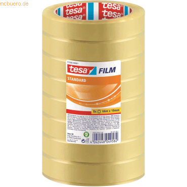 12 x Tesa Klebefilm tesafilm standard 19mmx66m transparent 8 Rollen von Tesa