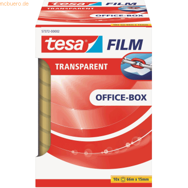 12 x Tesa Klebefilm tesafilm transparent 15mmx66m 10 Rollen von Tesa