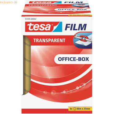 12 x Tesa Klebefilm tesafilm transparent 25mmx66m 6 Rollen von Tesa