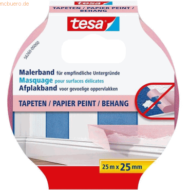 12 x Tesa Malerband Tapeten 25mx25mm rosa 12 x Tesa Malerband Tapeten 25mx25mm rosa von Tesa