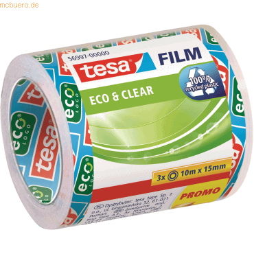 30 x Tesa Klebefilm tesafilm Eco&Clear Sparpack 15mmx10m unsichtbar 3 von Tesa