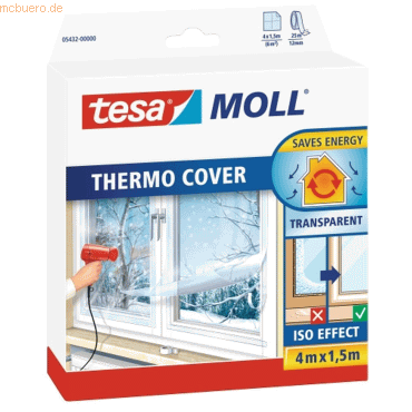 4 x Tesa Fenster-Isolierfolie Thermo Cover 4x1,5m transparent von Tesa