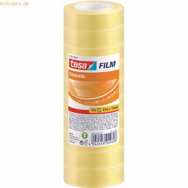 48 x Tesa Klebefilm tesafilm standard 15mmx33m transparent 10 Rollen von Tesa