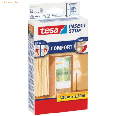 5 x Tesa Fliegengitter tesa Insect Stop Comfort Tür 0,65x2,20m 2 Stück von Tesa