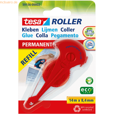 5 x Tesa Kleberoller tesa Roller ecoLogo Nachfüllkassette 8,5mmx14m pe 5 x Tesa Kleberoller tesa Roller ecoLogo Nachfüllkassette 8,5mmx14m pe von Tesa