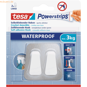 6 x Tesa Doppelhaken Powerstrips Edelstahl/Kunststoff Tragfähigkeit 2k 6 x Tesa Doppelhaken Powerstrips Edelstahl/Kunststoff Tragfähigkeit 2k von Tesa